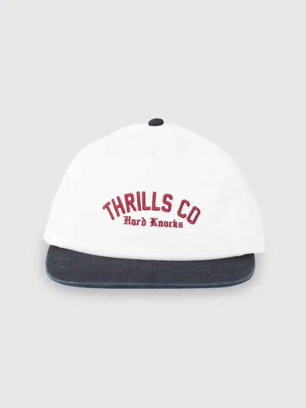 HARD KNOCKS COLLAGE 5 PANEL CAP-MARSHMALLOW
