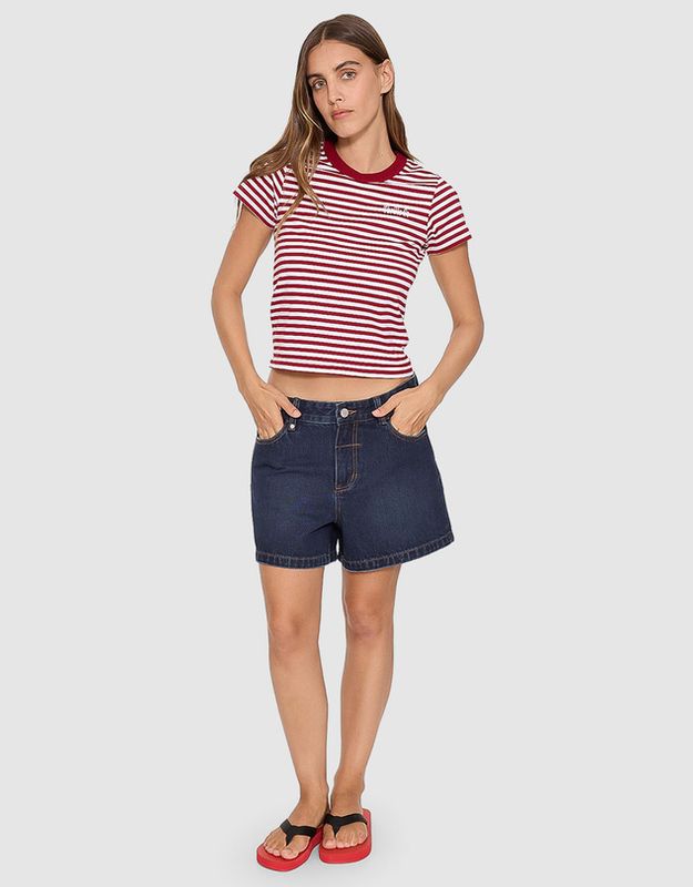 CARA MID RISE SHORT-MIDNIGHT TORQUE BLUE