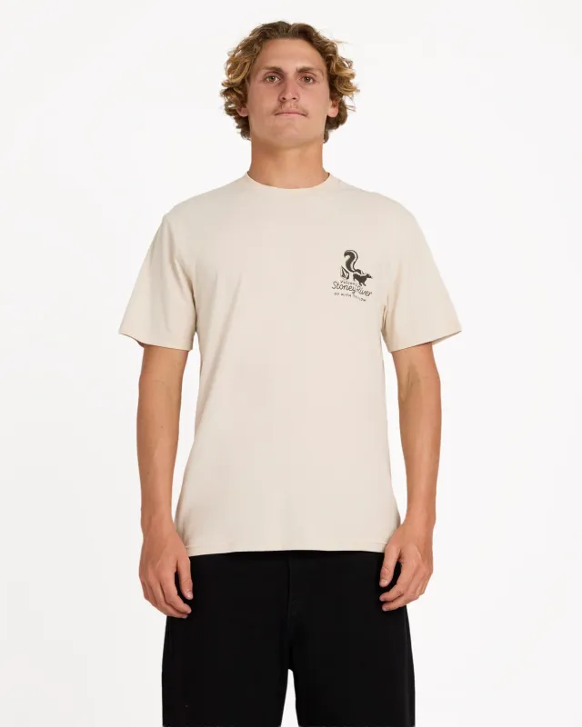 Mens Stoney River T-Shirt-Dirty White