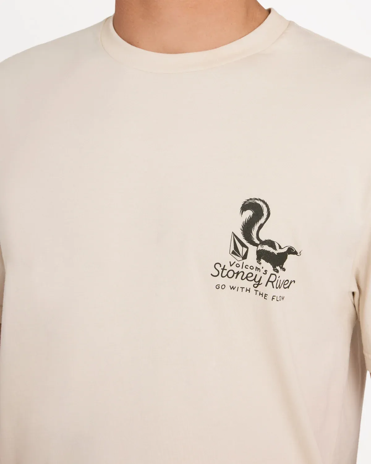 Mens Stoney River T-Shirt-Dirty White, Size: S