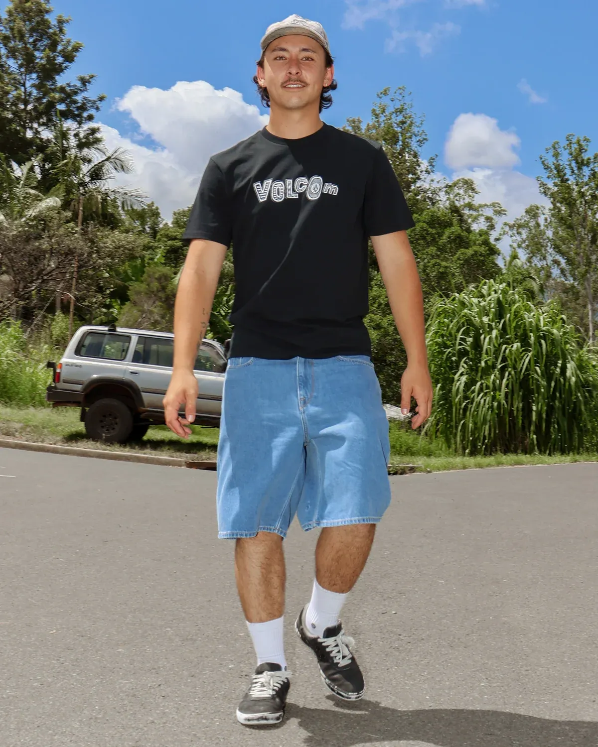 Mens Billow Denim Shorts-Cali Blue, Size: 30