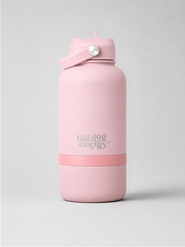 Drink Bottle With Detachable Bowl - Blush Pink