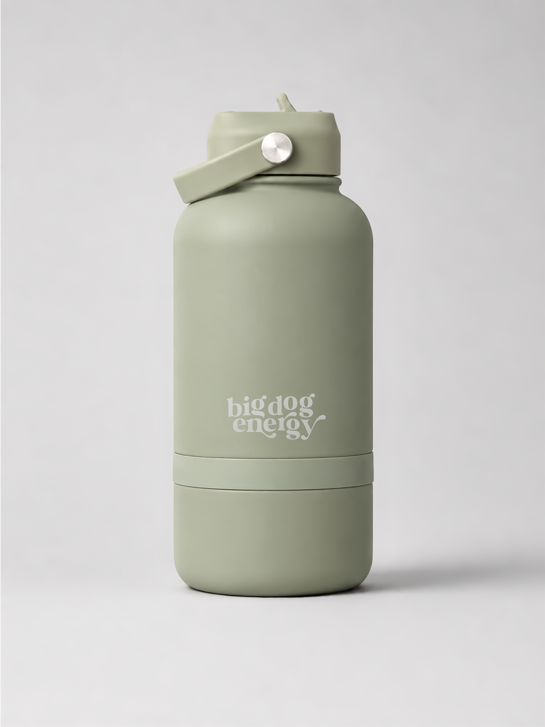Drink Bottle With Detachable Bowl - Sage Green