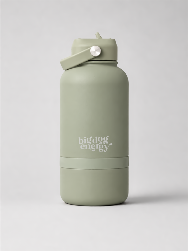 Drink Bottle With Detachable Bowl - Sage Green