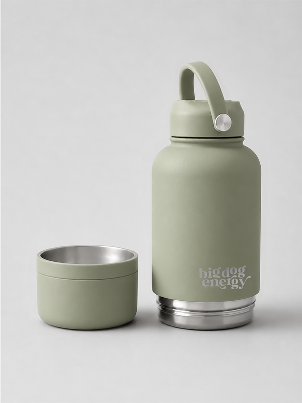 Drink Bottle With Detachable Bowl - Sage Green