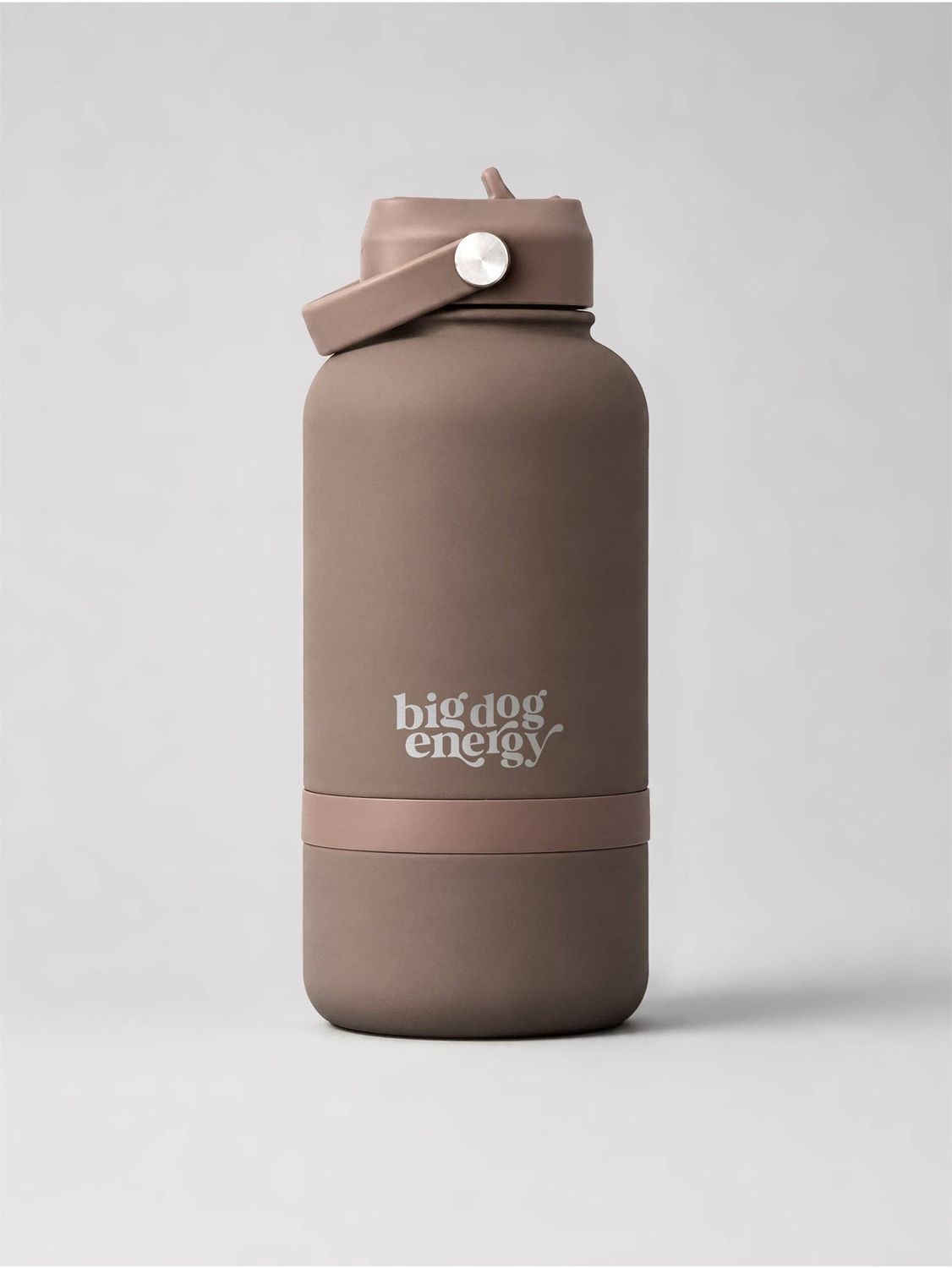 Drink Bottle With Detachable Bowl - Mocha