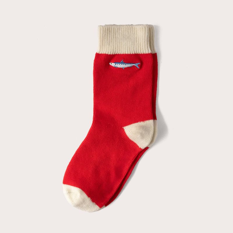 Sardine Fish Socks- Red