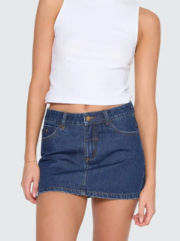 SOPHIE SKIRT-RINSED INK