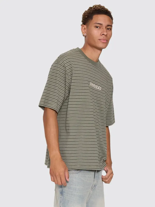 BUILT TO LAST STRIPE OVERSIZE BOX CROP TEE-BEETLE
