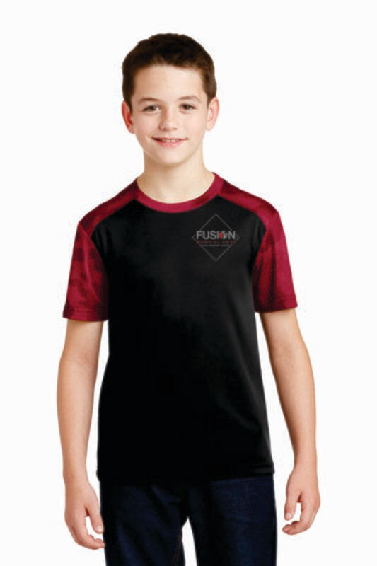 Fusion YST371 Camo-hex Colorblock Tee