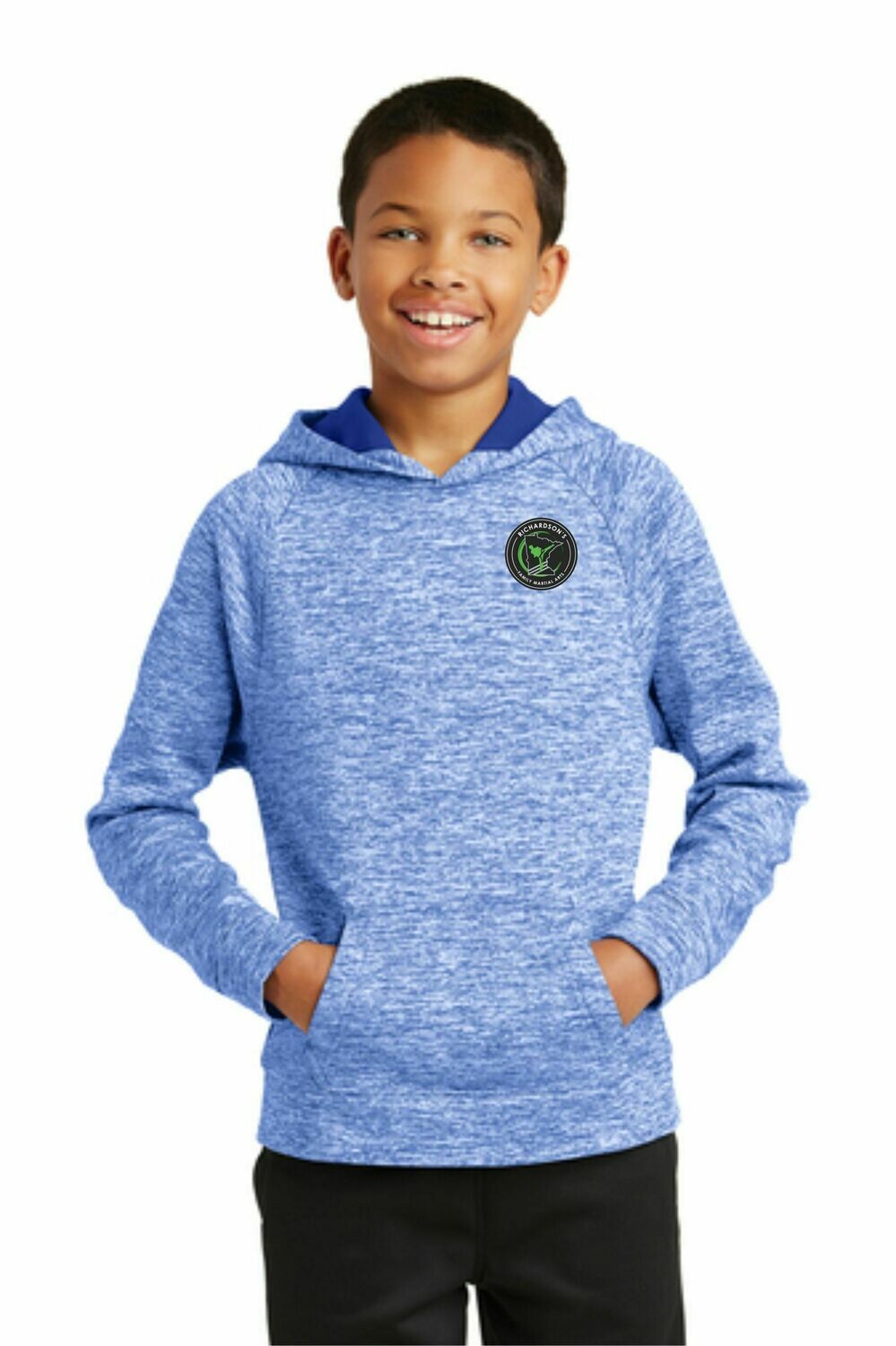 Sport-Tek Youth YST225 PosiCharge Electric Heather Fleece Pullover w/Embroidered Logo