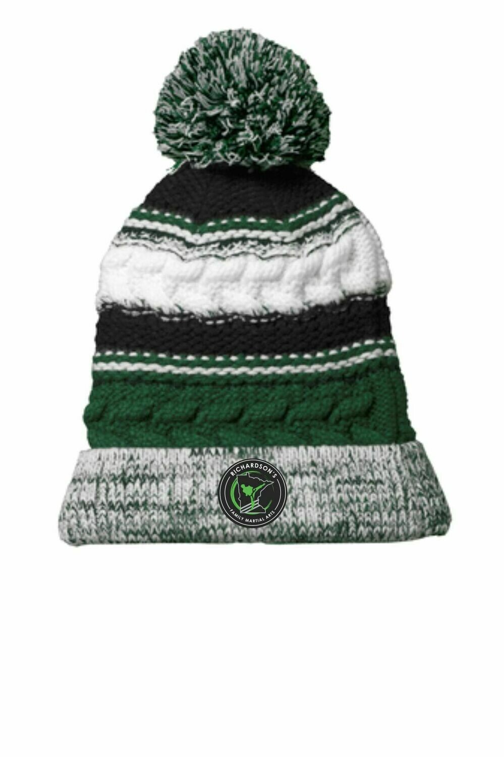 Sport-Tek Pom Pom Team Beanie w/Appliqued Digital Patch