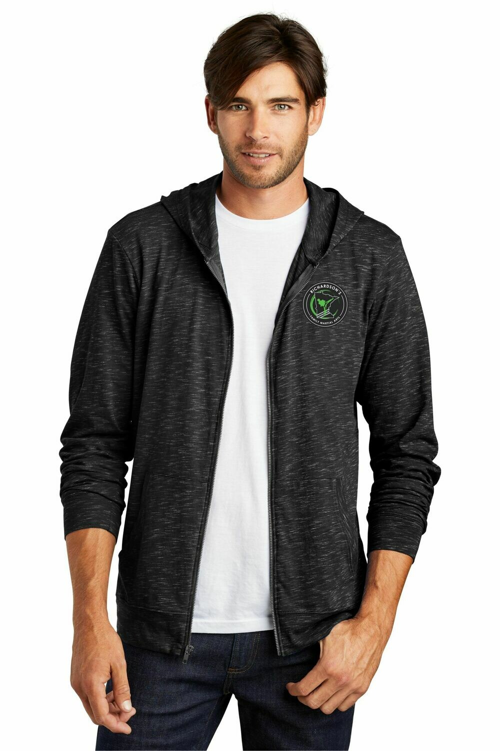 District Medal DT565 Full-Zip Hoodie w/Digital Transfer