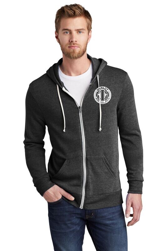 District Medal DT565 Full-Zip Hoodie w/screenprinted logo