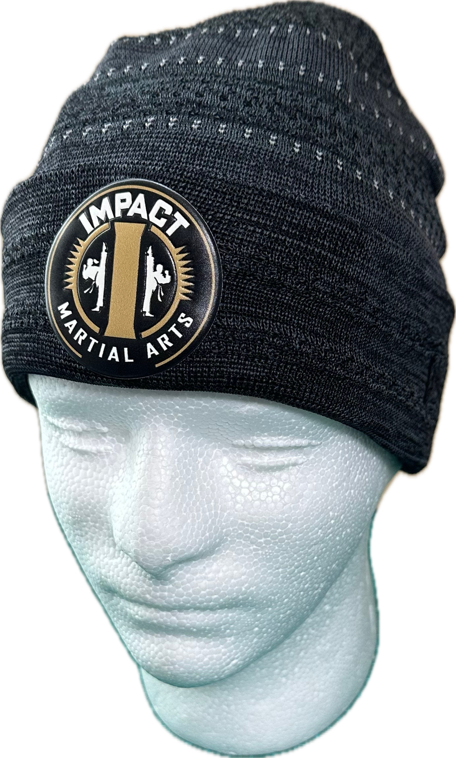 NE906 On-Field Beanie with Impact domed emblem, BLACK
