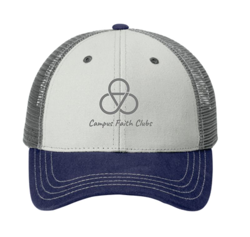 District DT616 Tri-Tone Cap, Chrome/New Navy/Charcoal