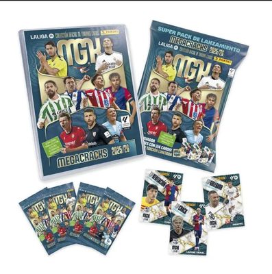 Álbum de futbol de tarjetas la liga 2025-2026 megacracks