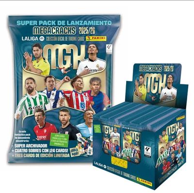 Caja sobres de tarjetas Megacracks La liga 2025-2026