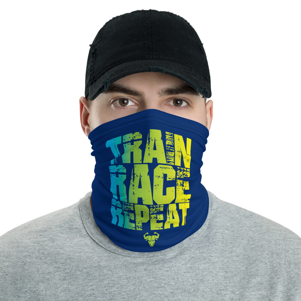 Train. Race. Repeat. Blue Bandana