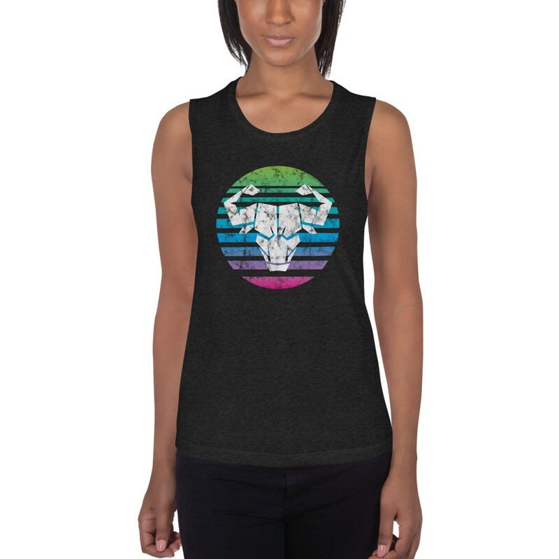 Distressed Ombre Ladies’ Muscle Tank