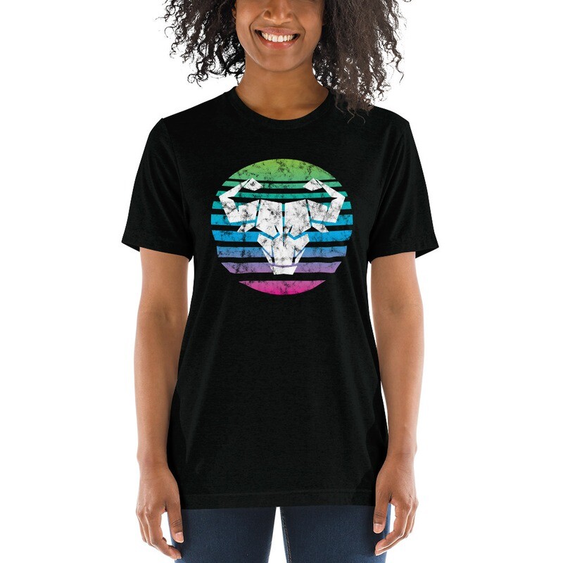 Distressed Rainbow Ombre Tri-blend Tee