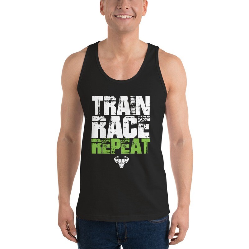 Men's Train. Race. Repeat. Classic Tank Top