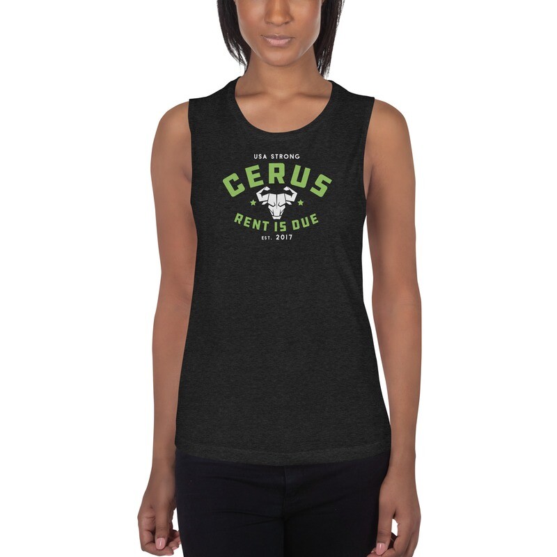 Rent is Due Green Ladies’ Muscle Tank