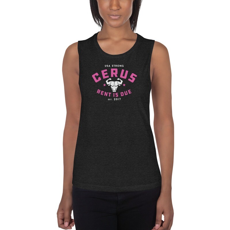 Rent is Due Pink Ladies’ Muscle Tank