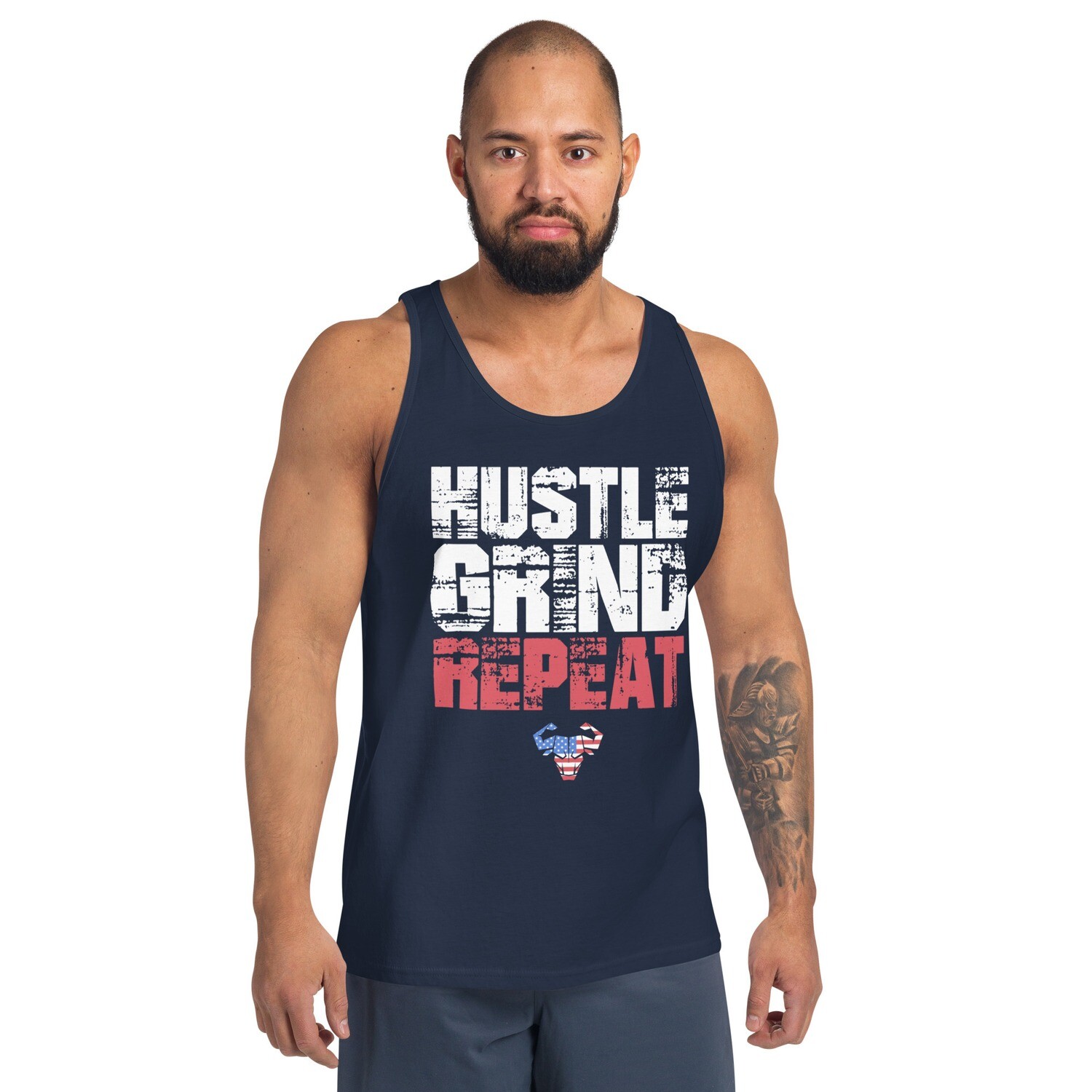 Hustle. Grind. Repeat. USA Class Tank Top