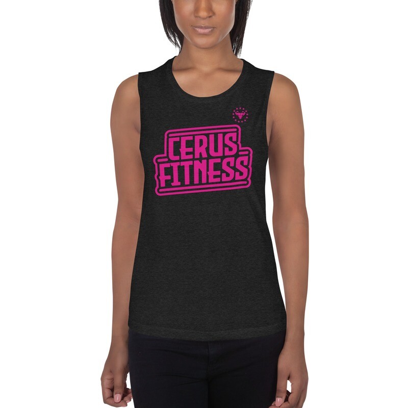 Cerus Fitness Ladies’ Muscle Tank Pink)