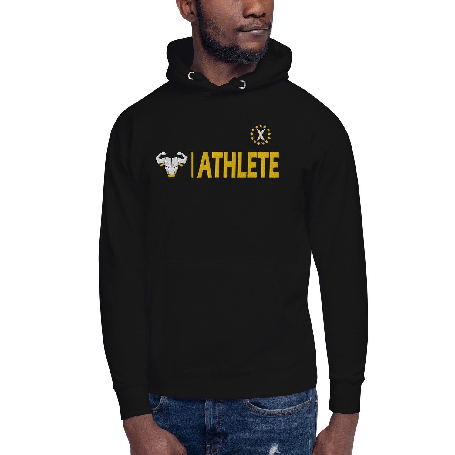 Cerus Athlete Embroidered Hoodie Yellow
