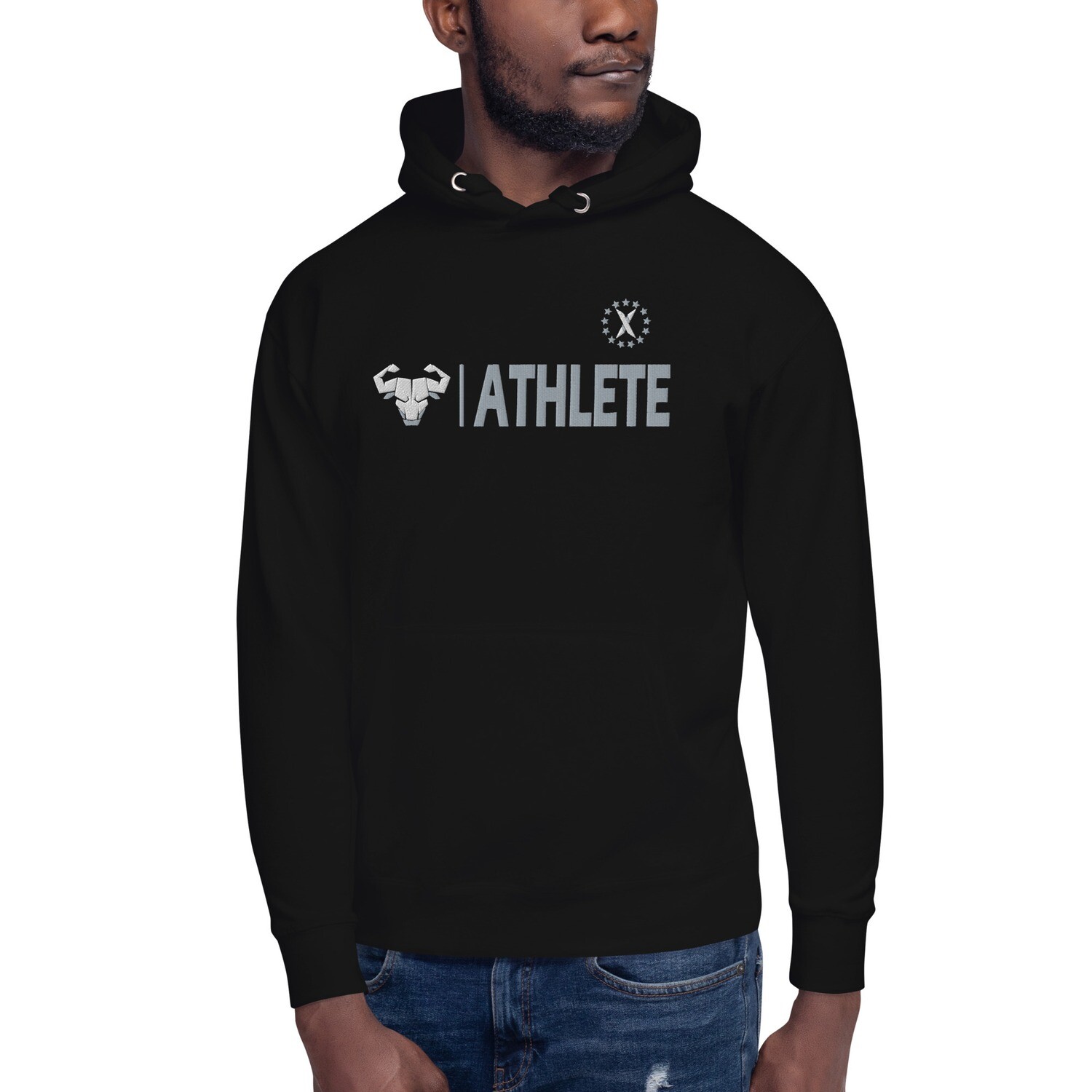 Cerus Athlete Embroidered Hoodie Gray