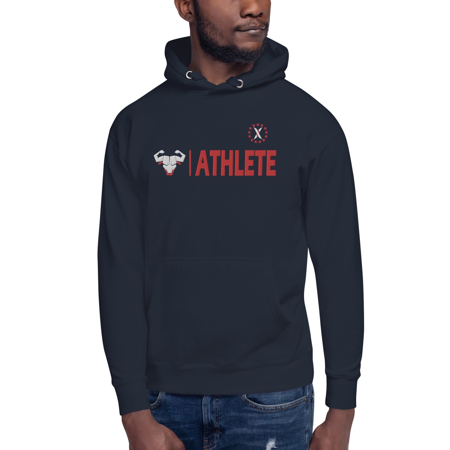 Cerus Athlete Embroidered Hoodie Red