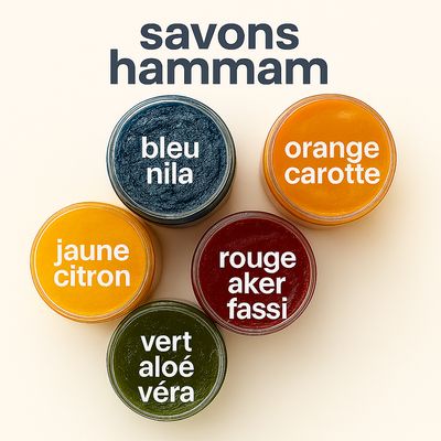 Savon hammam citron, nila,carotte, aker fassi,aloé véra 1 kg