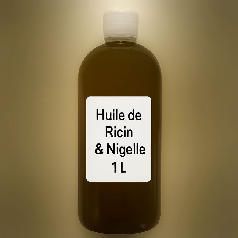 huile pressée à froid ricin &amp; nigelle