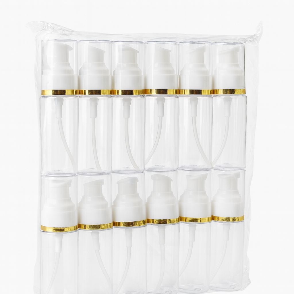 lot 6 de flacons pompe blanc