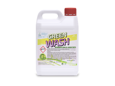 Detergente ECOLÓGICO  GREEN WASH para el lavado textil 5 LTS
