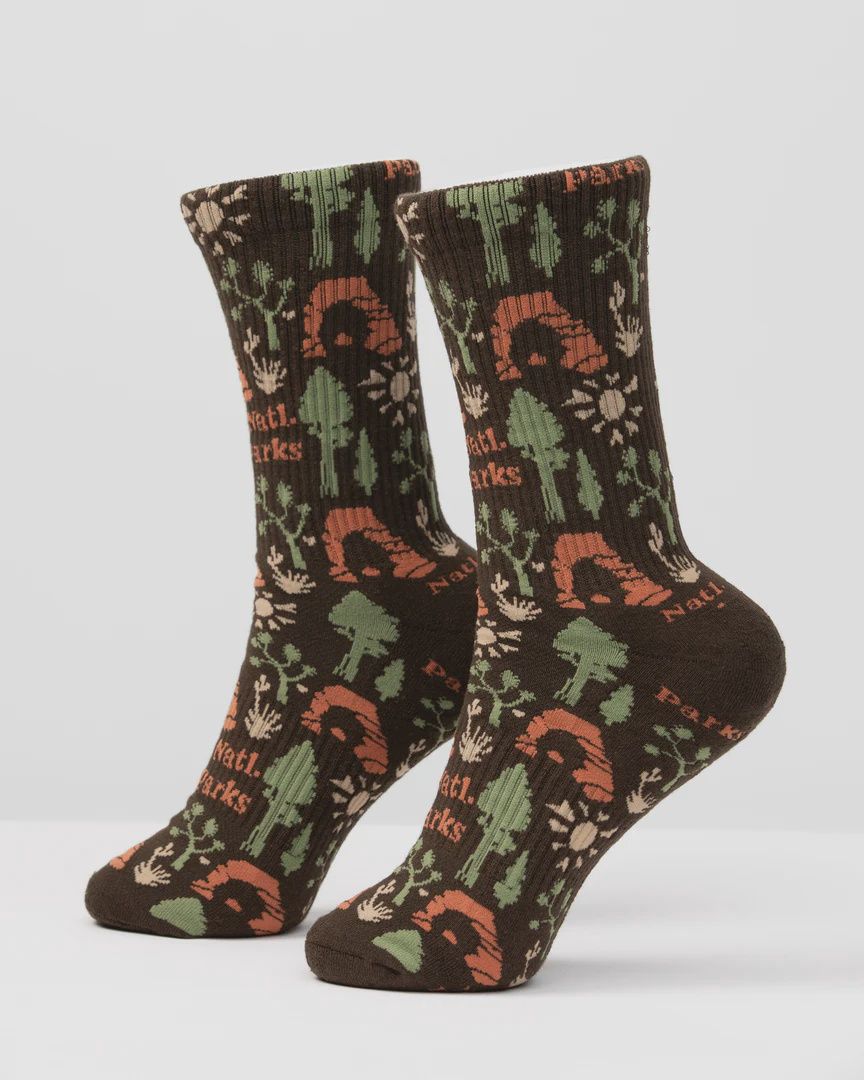 National Park Roundup Sock, Color: Brown, Size: S/M