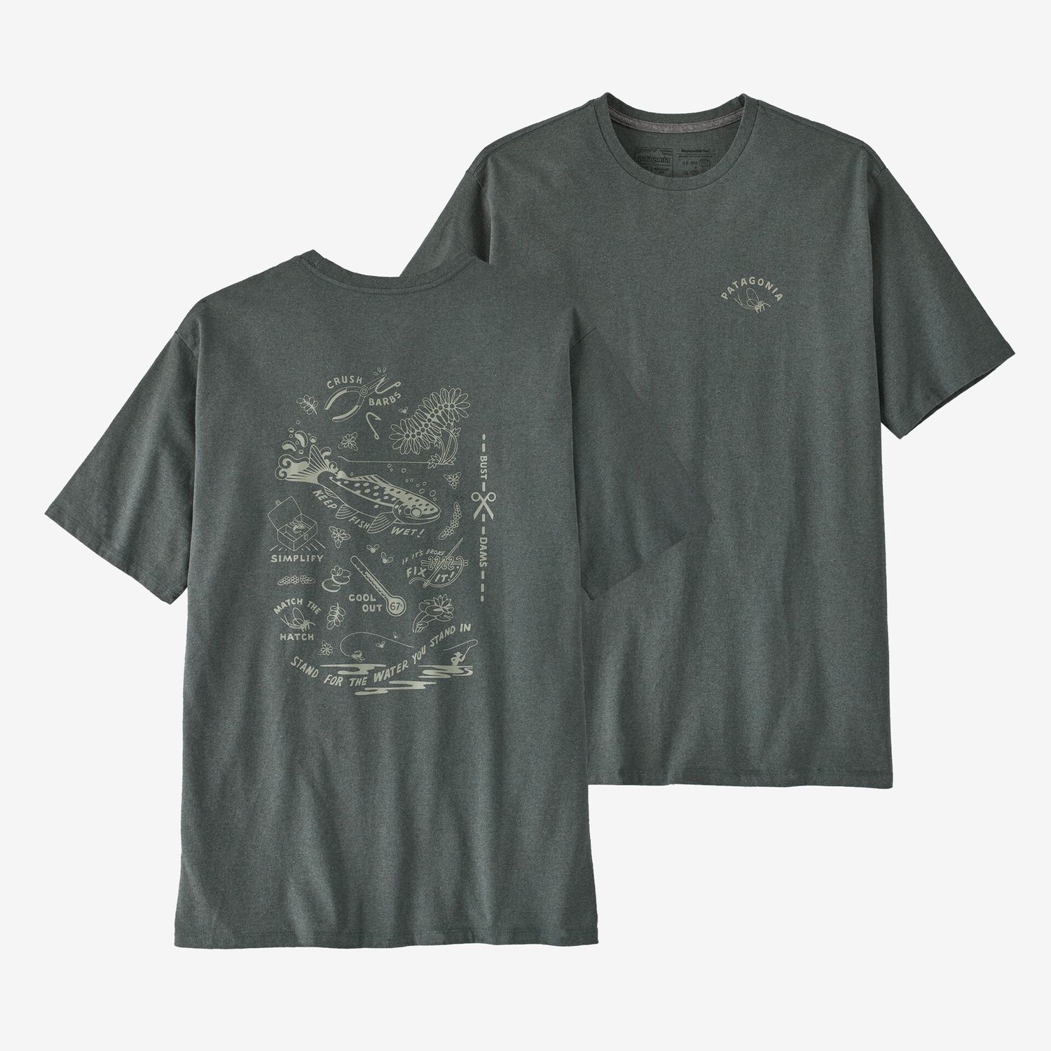 Action Angler Responsibili-Tee, Color: Nouveau Green, Size: L