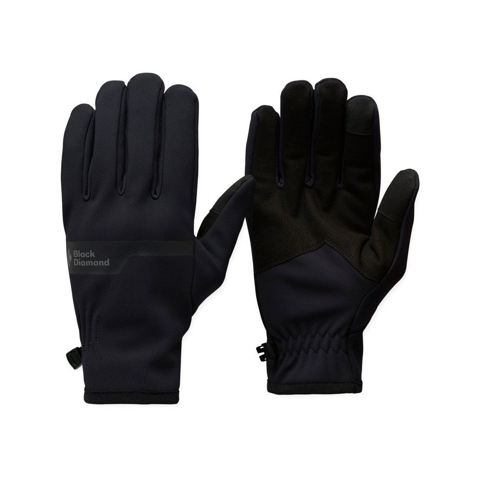 Everyday Softshell Gloves, Color: Black, Size: S