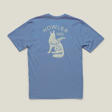 Howler Coyote Pocket T-Shirt, Color: Blue Horizon, Size: L