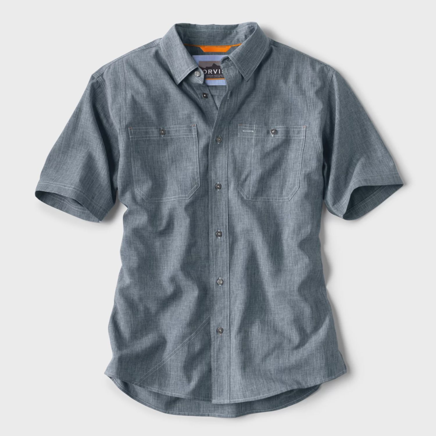 Tech Chambray Work Shirt, Color: Blue Chambray, Size: M