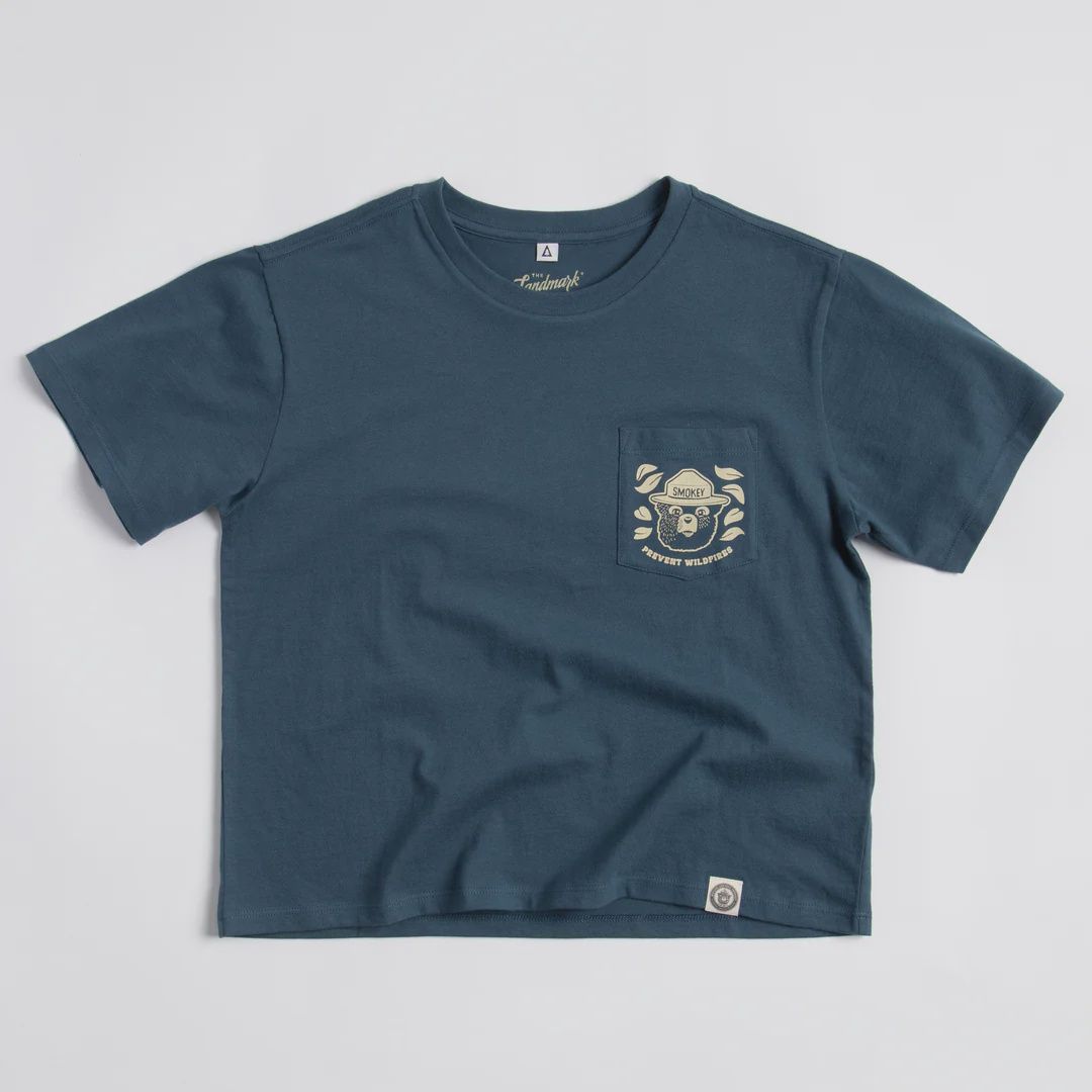 Keep Our Forests Green Pocket Tee, Color: Steel, Size: S