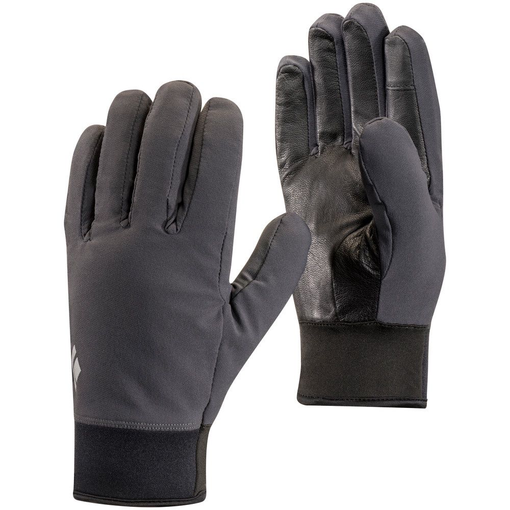 Midweight Softshell Gloves, Color: Smoke, Size: XS