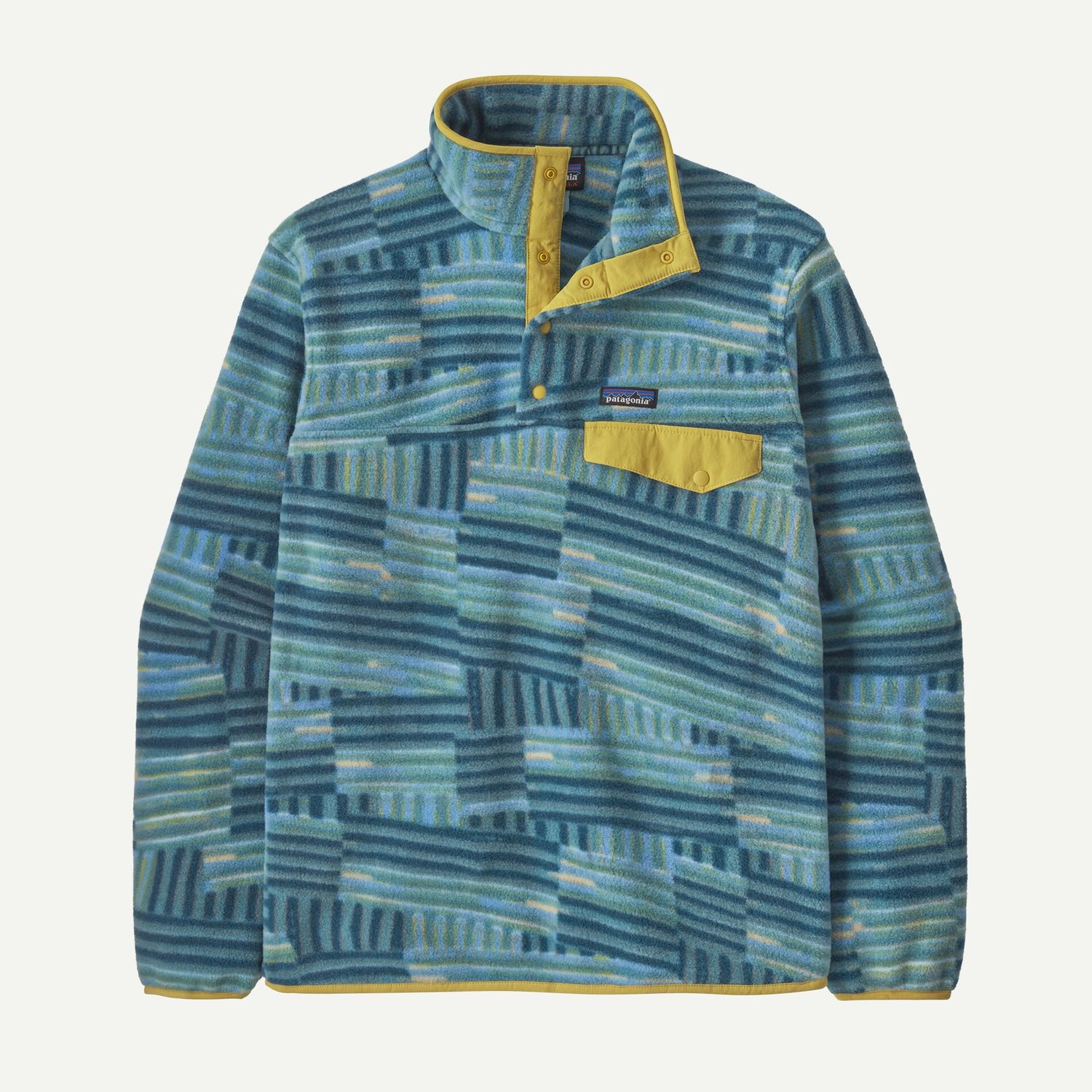 Lightweight Synchilla Snap-T Fleece Pullover - Men&#39;s, Color: Quilty Fitz: Wetland Blue, Size: M
