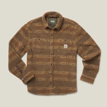 Allegheny Fleece Overshirt, Color: Mescal Stripe - Earth, Size: L