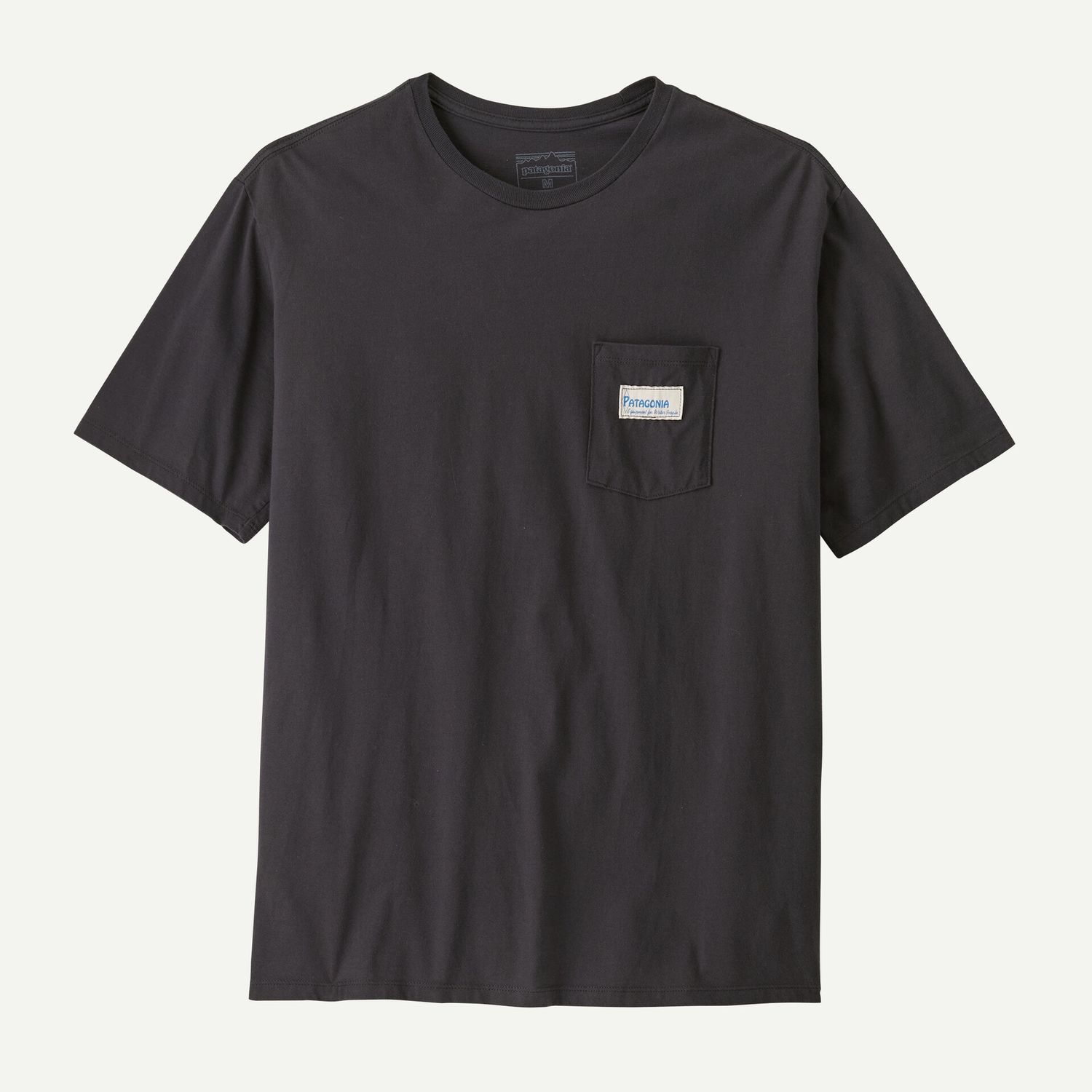 Water People Organic Pocket T-Shirt Men&#39;s, Color: Water People Banner: Ink Black, Size: S