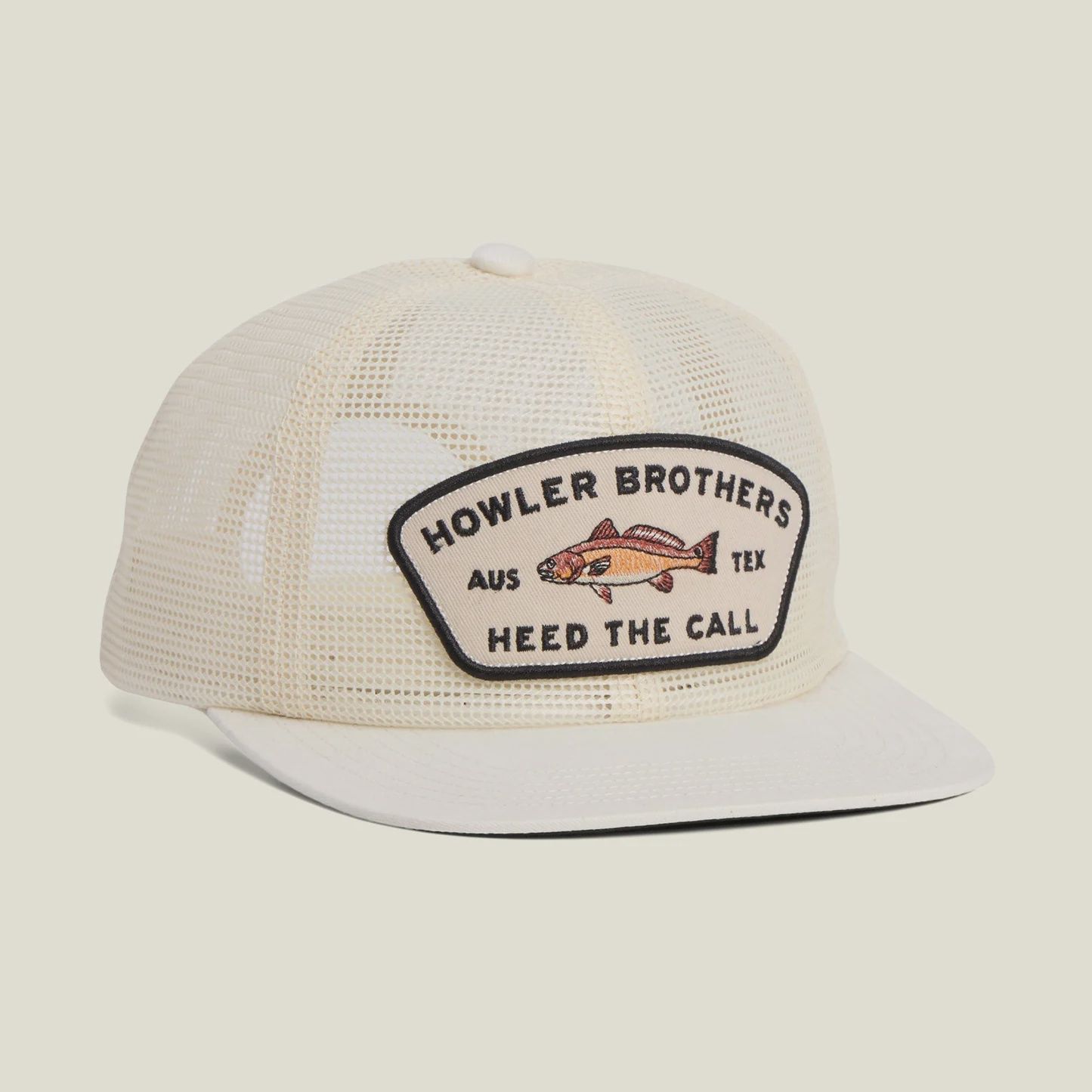Redfish Feedstore Snapback, Color: Off White