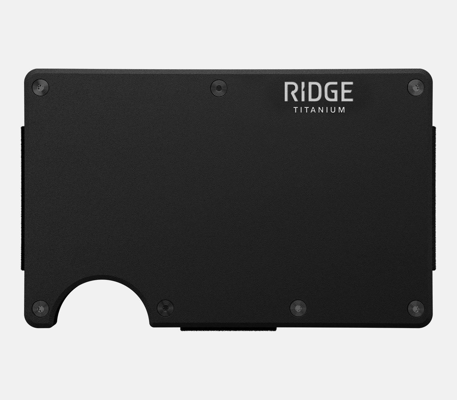 Ridge Wallet - Leather Strap, Color: Black