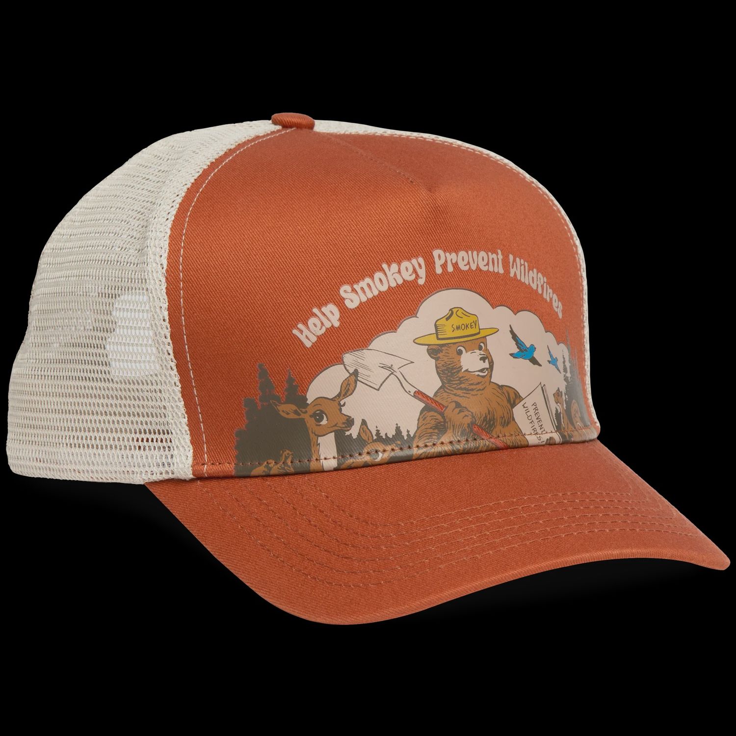 Help Smokey 5-Panel Trucker Hat, Color: Terracotta
